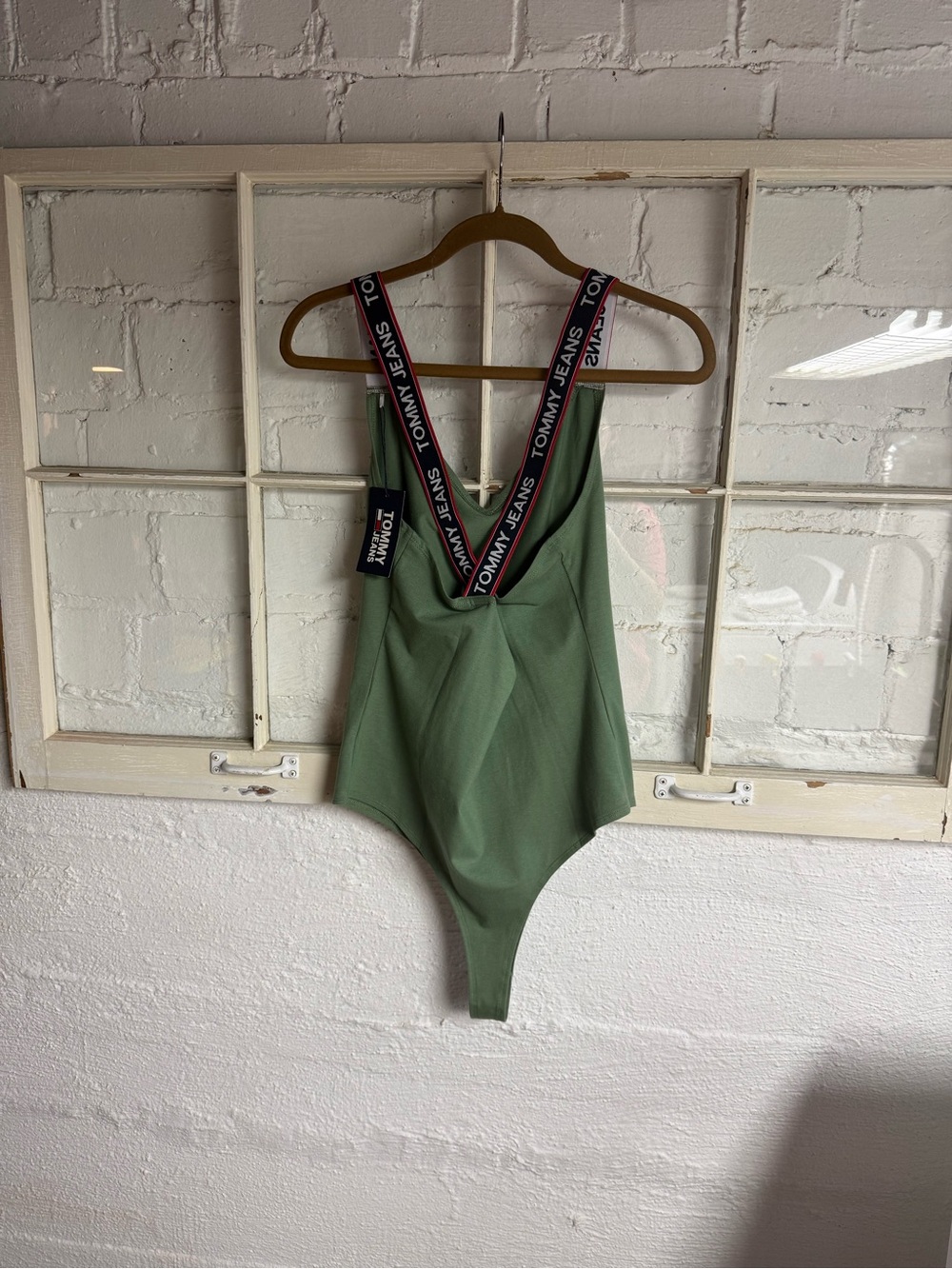 Tommy Hilfiger Green Bodysuit with Tommy Jeans Sub-Label Straps - Picture 3 of 5